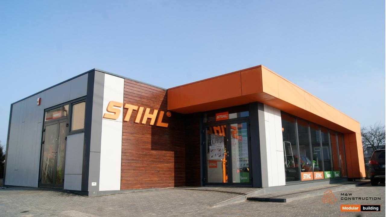 180m2 modułowy Pawilon Sprzedażowy, kontener usługowy