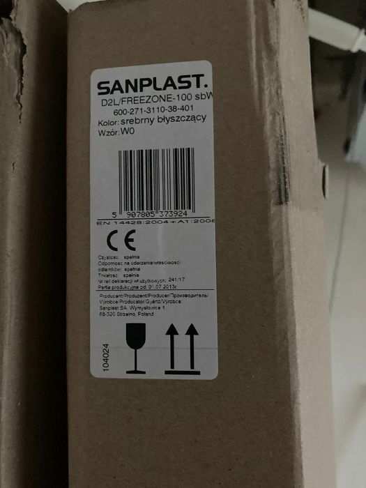 Kabina prysznicowa Drzwi przesuwne lewe  sanplast freezone 100x190