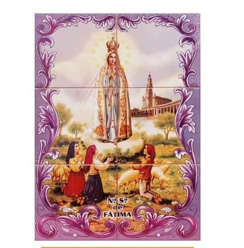 Painéis de Azulejos Adoração 3 Pastorinhos Virgem Fátima Cova da Iria