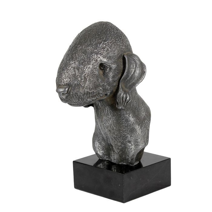 Bedlington Terrier figurki srebrne na kamieniu Art-Dog