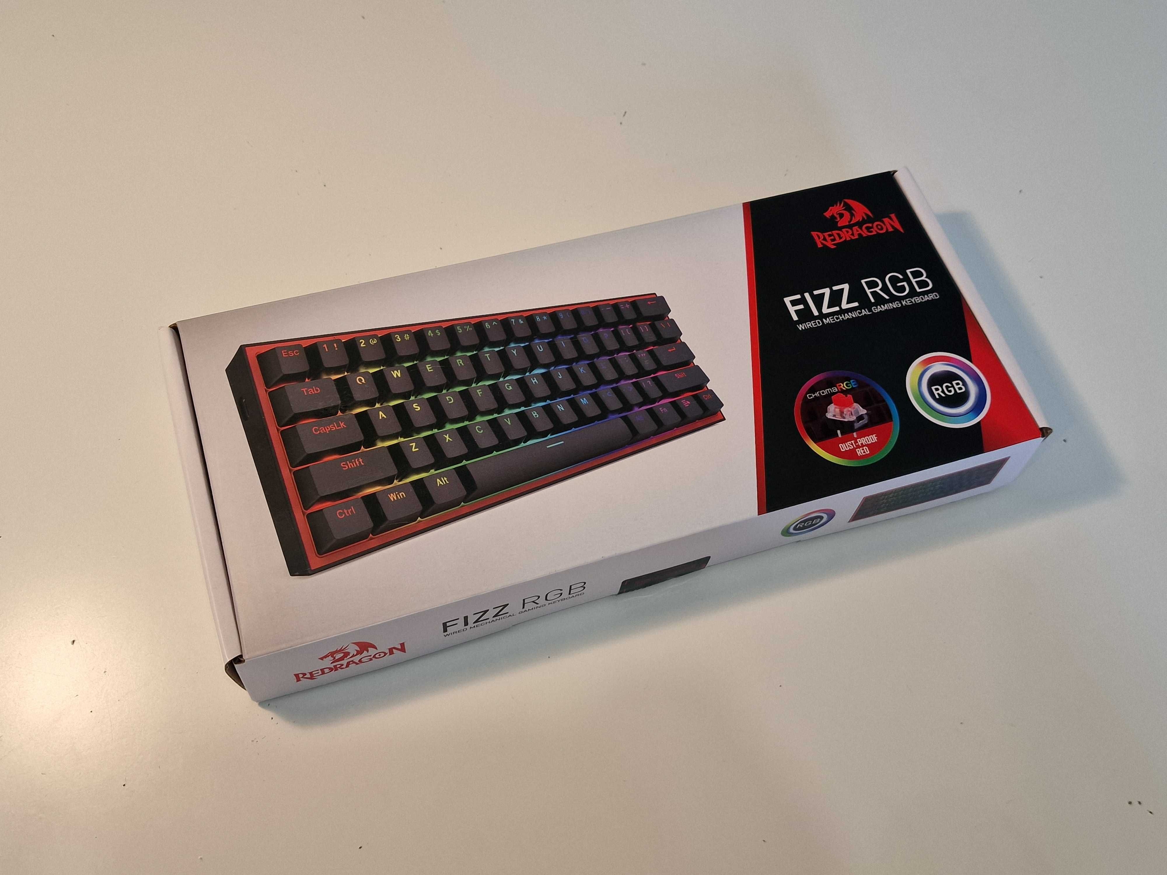 Klawiatura Redragon K617 Fizz RGB Red Box Czarne Switche