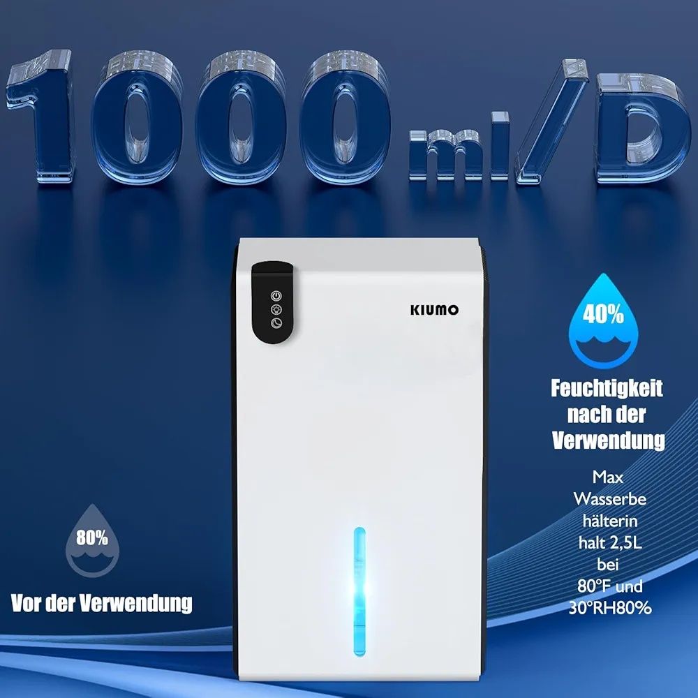 Osuszacz powietrza Kiumo 2,5 l – do pomieszczeń do 30 m²