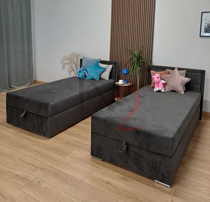 Łóżko dziecięce z materacem z pojemnikiem POD WYMIAR poduszka gratis