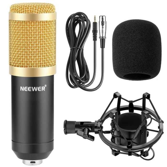 Microfone condensador Neewer NW-800 + fonte phantom power 48v (Novo)