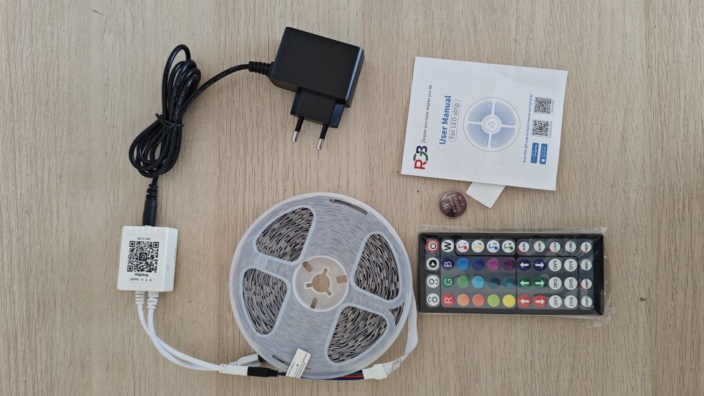 Taśma LED RGB 5050 5M Aplikacja Zestaw Ledy Paski