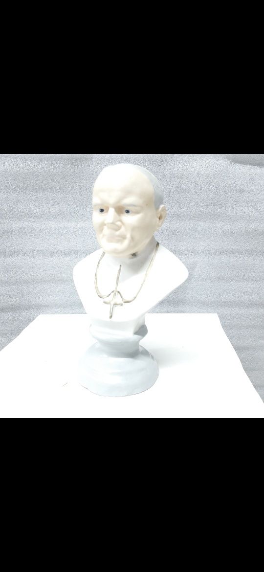 Popiersie Jana Pawła II gipsowe vintage