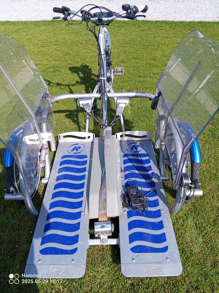 Rower miejski elektryczny z platformą Vanraam