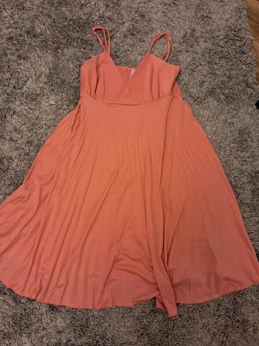 Pomarańczowa letnia sukienka na ramiączkach rozm. M