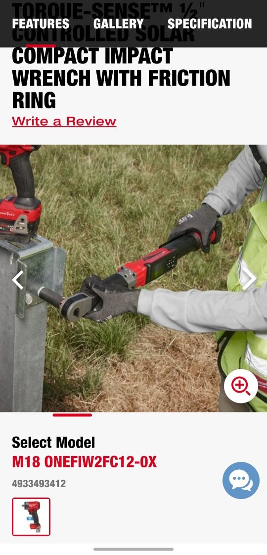 Milwaukee 3060 M18 ONEFIW2FC12-0X гайковерт динамометричний