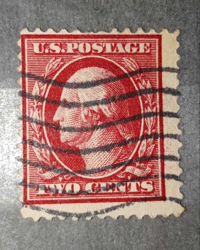 Stary, amerykański znaczek pocztowy. George Washington 2c.