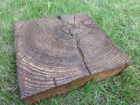 Kostka drewniana 25x25x4,5 cm drewno betonowe ogrodowe mix kolor