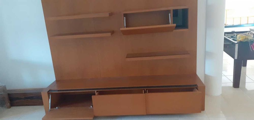 Estante de tv e decoração