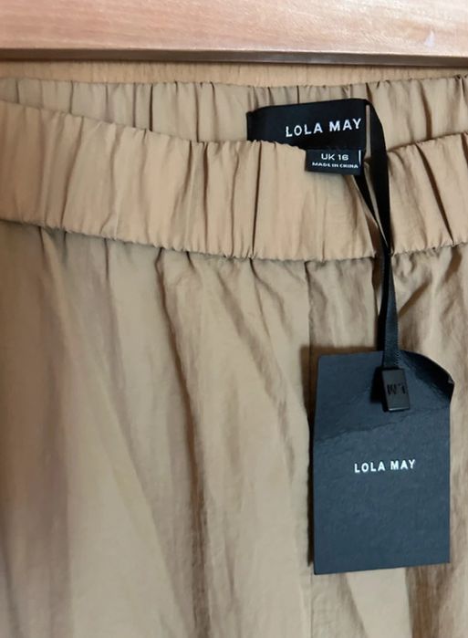Lola May bojówki spodnie parachute utility 3XL 100% nylon
