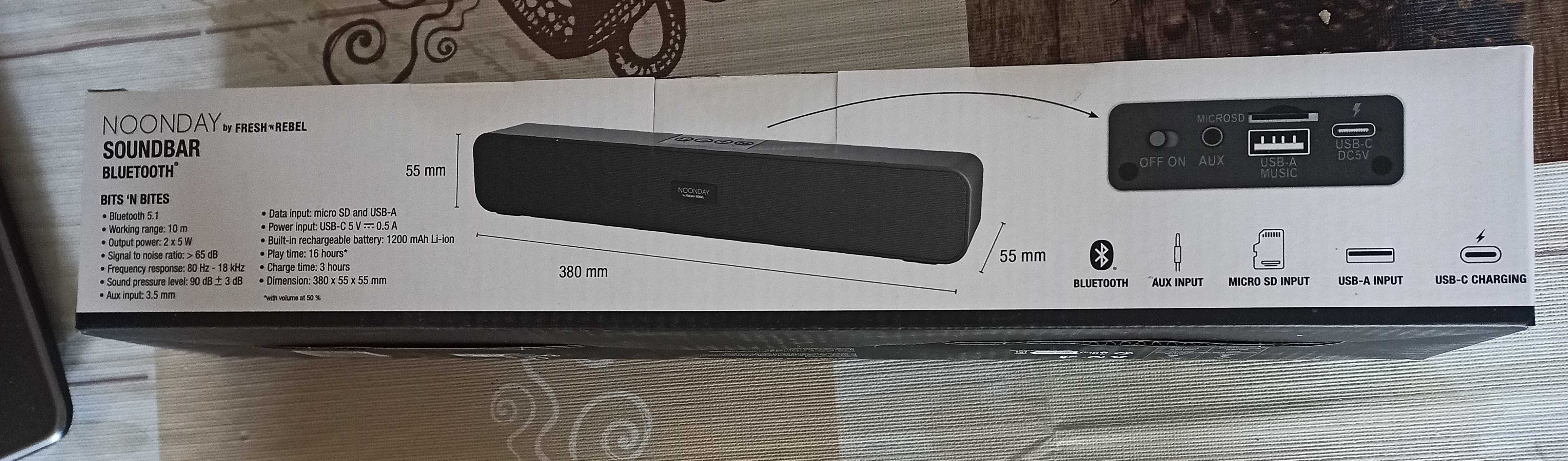 Głośnik soundbar NOONDAY FRESH N REBEL 1AND100BL