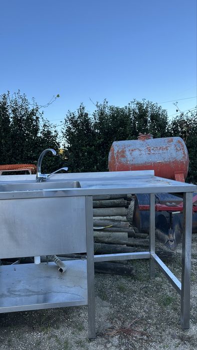 banca/ lava loiça  de inox usada