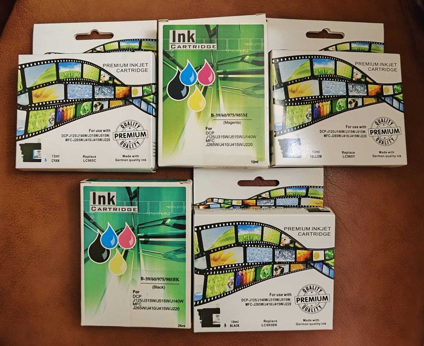 Pack 5 Tinteiros comp Brother LC-985 e Pack 10 Tinteiros LC970/1000