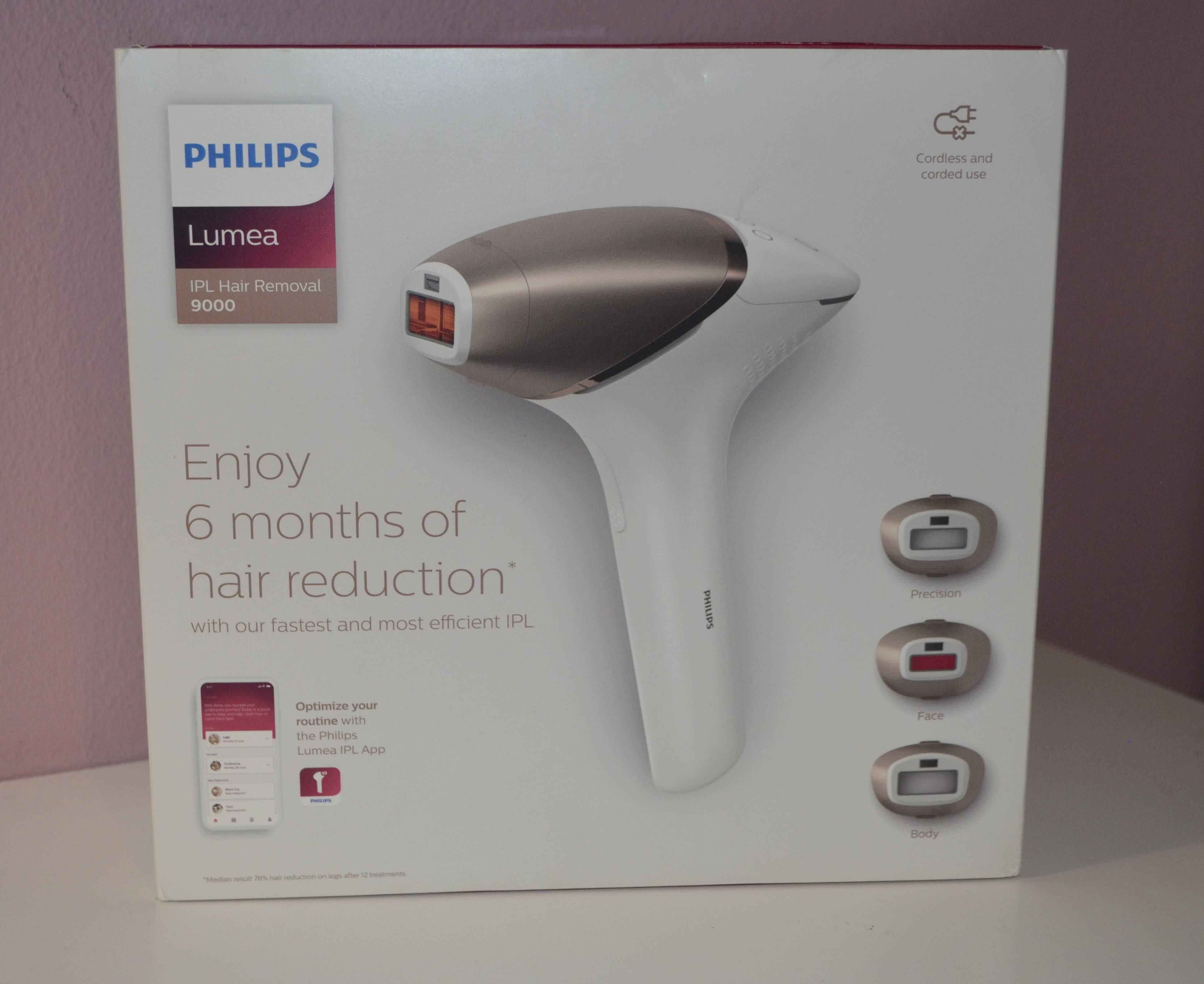 Depilator laserowy Philips Lumea 9000 IPL nowy, nieużywany