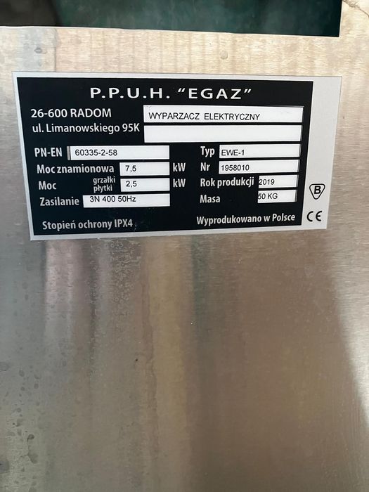 Wyparzacz gastronomiczny