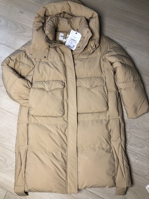 Пальто -куртка, бежева,