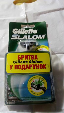 Станок для бритья Gillette Slalom ( Слалом станок + 5 картридж) 2 лезв