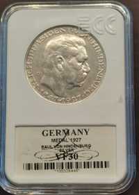 Medal - Paul Von Hindenburg 1927r. K. Goetz Grading XF30 S-3