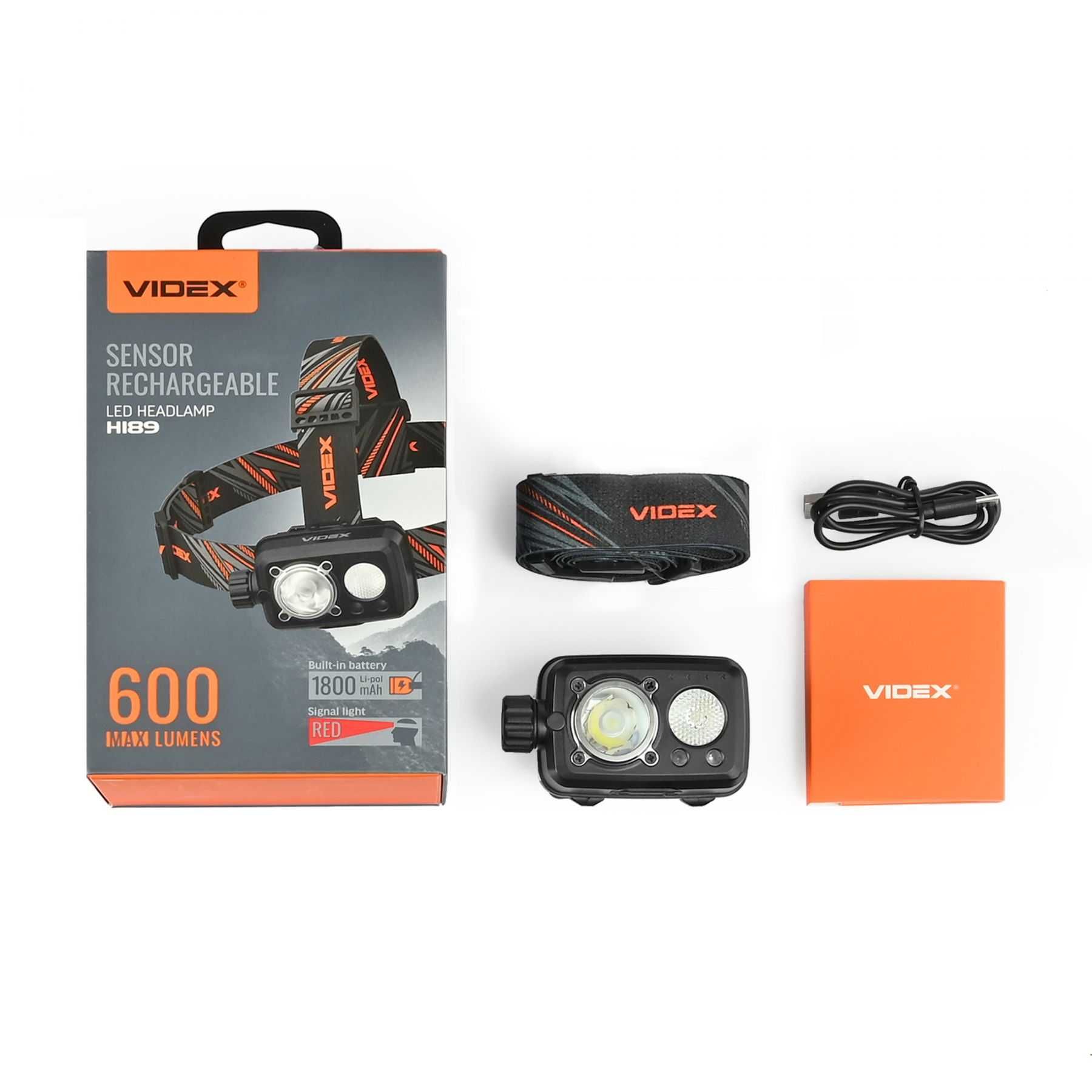 Latarka czołowa VIDEX H189 600Lm 5000K