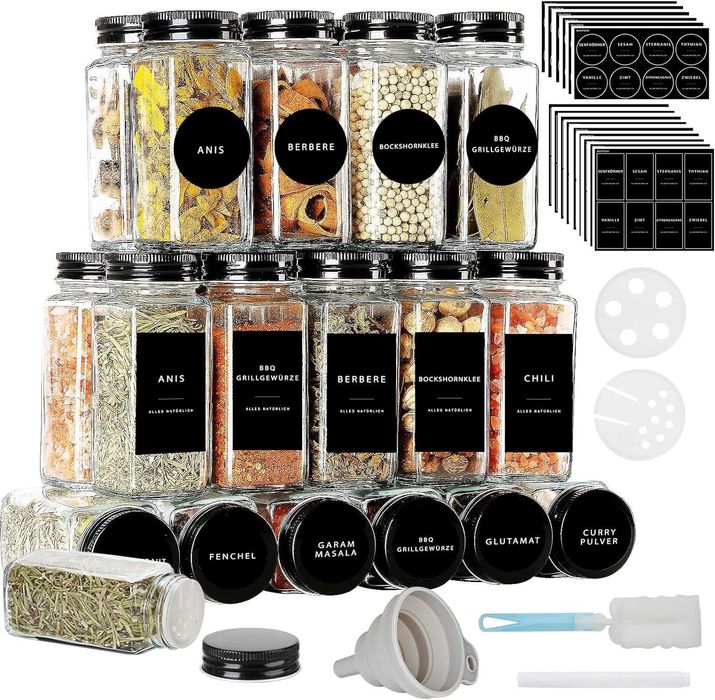 25 frascos especiarias e acessórios de organização - NOVO ENVIO GRÁTIS