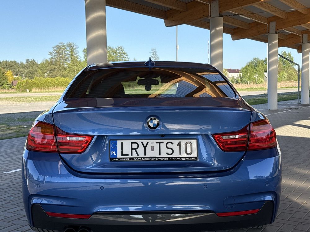 Bmw 4 F32 M-Pakiet,Niebieska Estoril Blue,Coupe,automat,Alcantara
