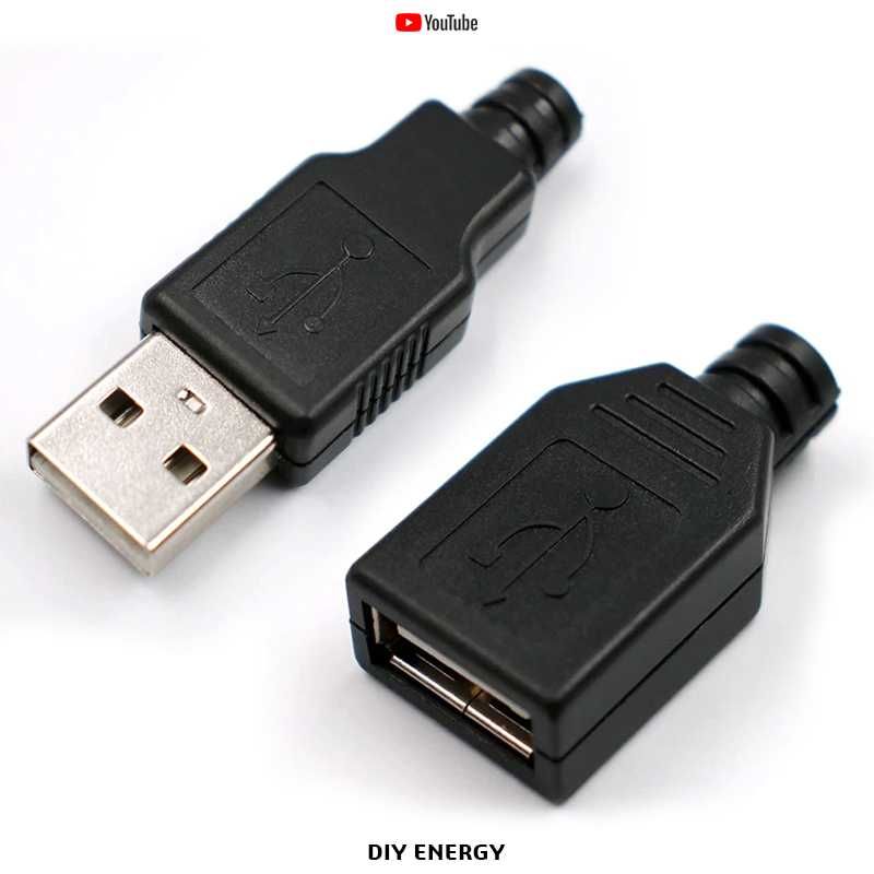 Штекер и Гнездо USB, 4 Pin Разборной