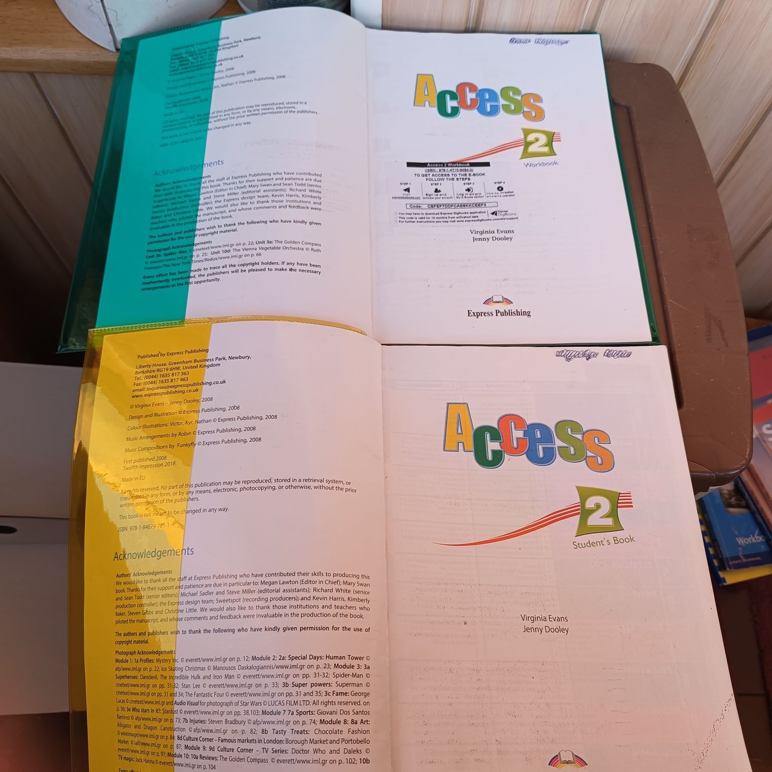 Access 2, комплект Workbook + Student's Book в обгортках для книг