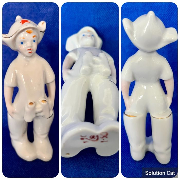 Статуэтки СССР: Мишка ЛФЗ Будёновец Олени Рыбка Мальчик Девочка Бюргер