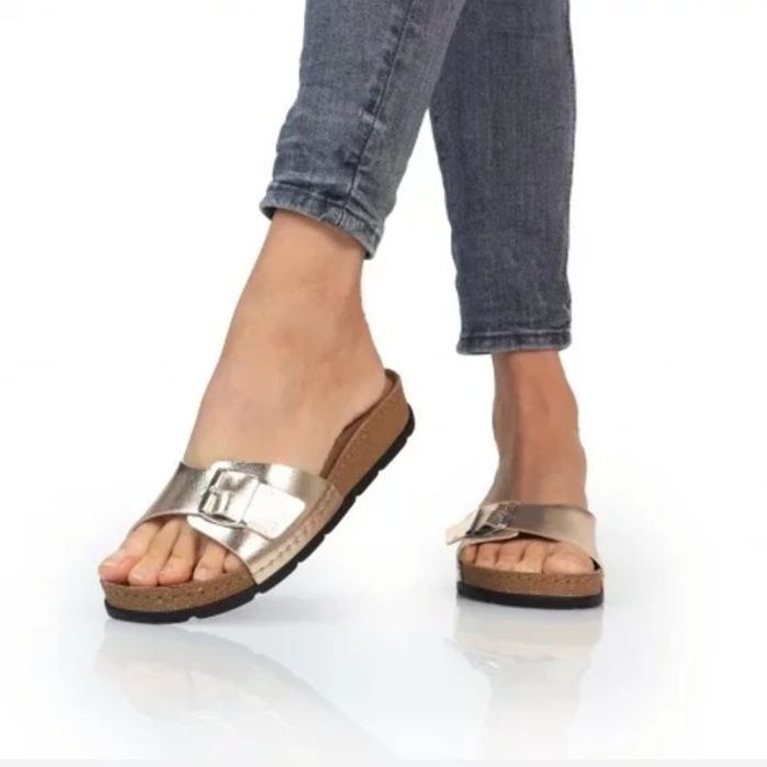 Жіночі шльопанці batz ibiza (gold) 38 розмір.