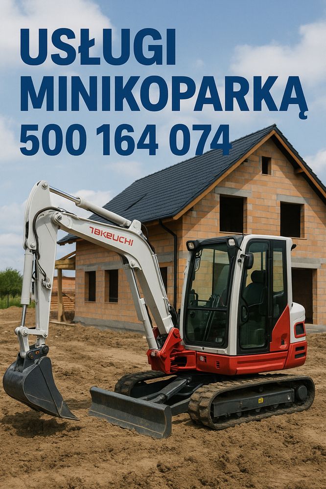 Usługi minikoparka koparka wykopy mini koparka