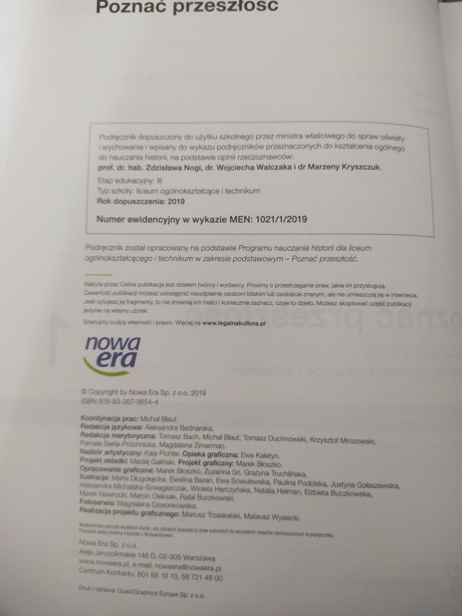 Poznać przeszłość 1, zakres podstawowy liceum i technikum