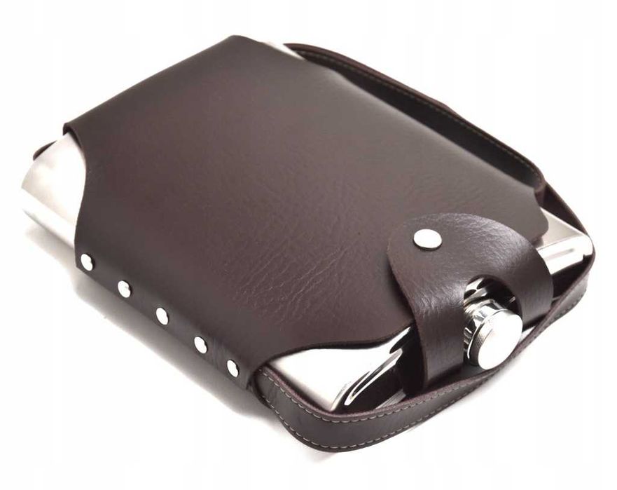 Piersiówka Duża Pasek Na Ramię XL 1,5 Litra Stal Prezent