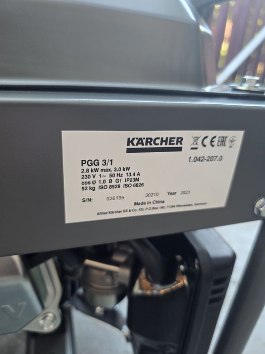 NOWY ! Agregat prądotwórczy KARCHElR PGG 3/1 + Gwarancja