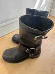 Botas estilo biker em pele preta - El corte ingles
