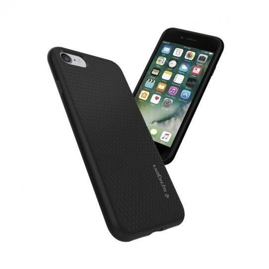 Etui Spigen Liquid Air + Szkło Hartowane Iphone 7 / 8 / Se 2020 Black