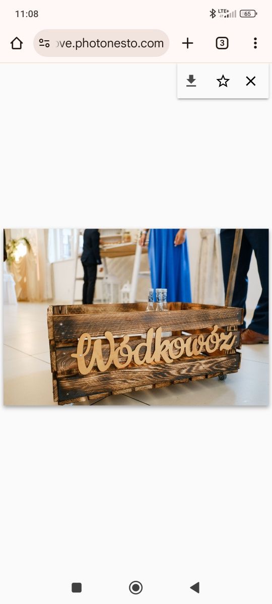Wódkowóz ślub wesele handmade