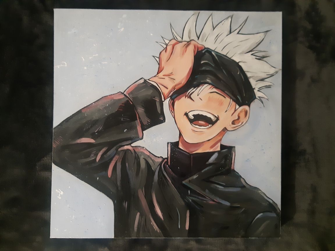 Gojo Satoru Jujutsu Kaisen obraz anime 50x50 akryl