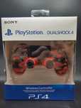 Comando PS4 Vermelho Camuflado – Como Novo, com Caixa Original!