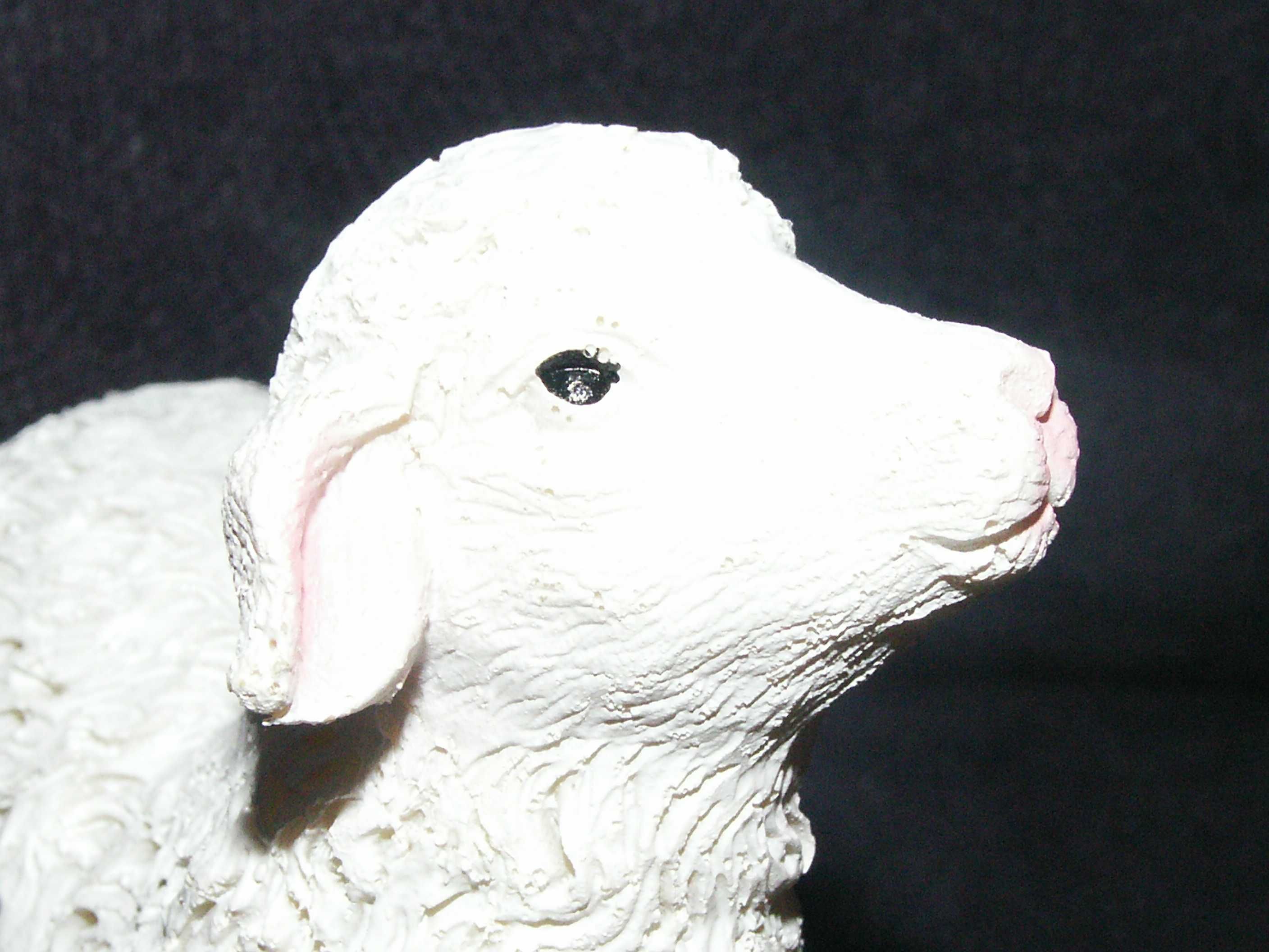 Owca - Owieczka - Baranek leżący do szopki bożonarodzeniowej 22-26 cm