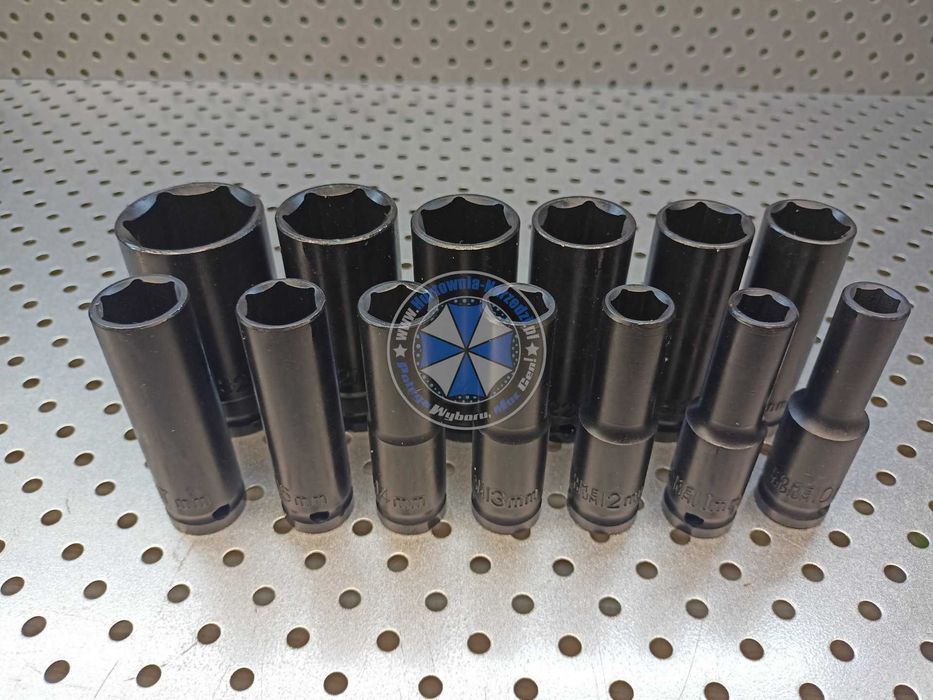Nasadki Udarowe Długie 10-32mm 1/2" klucze nasadowe zestaw kluczy