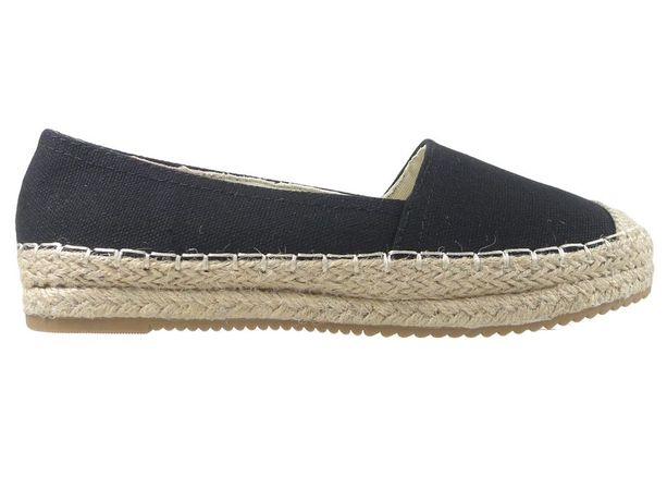 Czarne espadryle płaskie buty damskie 38