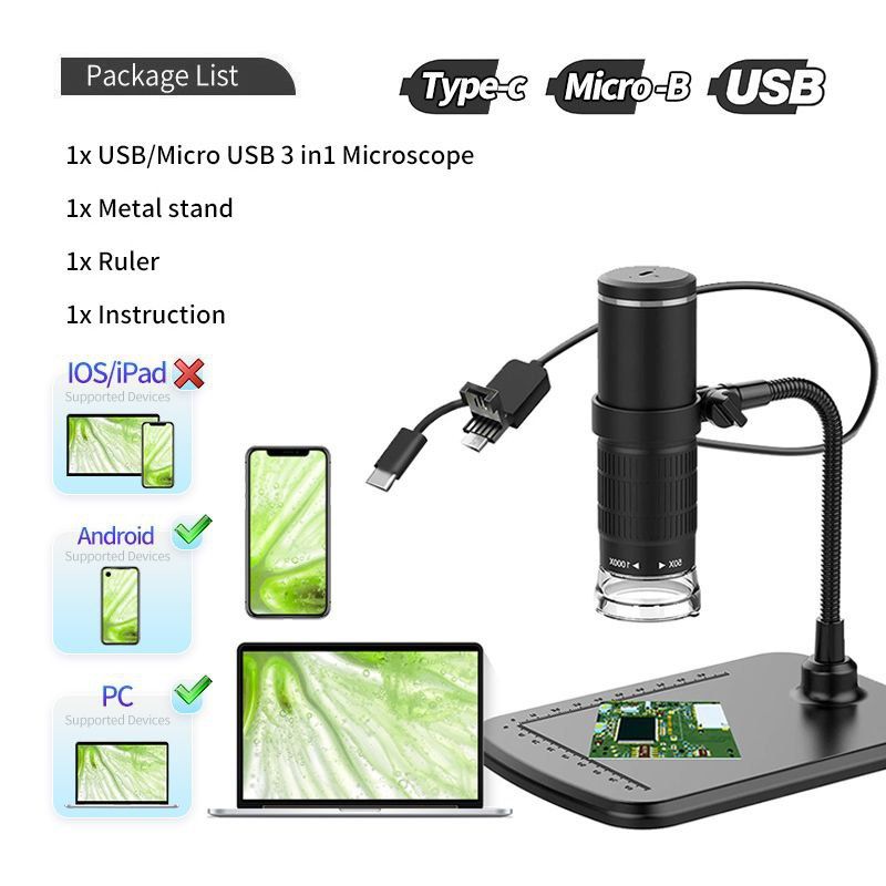 Електронний мікроскоп х50-1000 | USB