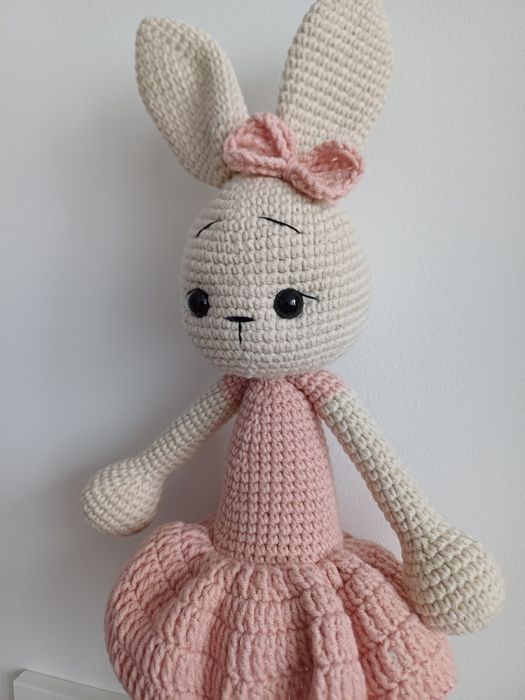 Króliczek robiony na szydełku handmade