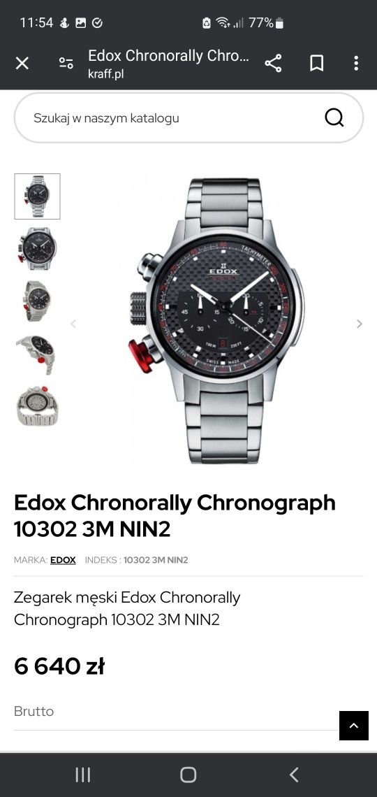 Edox Chronorally Chronograph nowy!!!