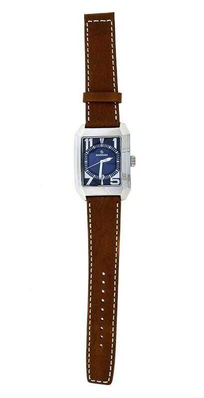 Relógio Spazio 24 L4D030 original como novo caixa aço bracelete pele