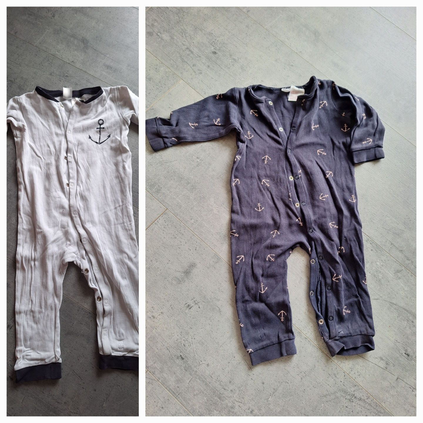 2 piżamy, pajace H&M rozm. 80 cm