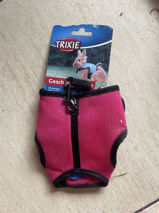 Szelki dla krolika królików pełne Trixie rozowe
